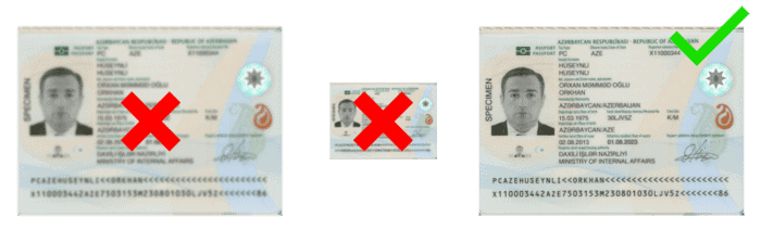 Passport photo examples